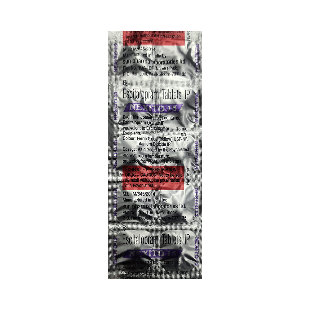 Nexito 15mg Tablet